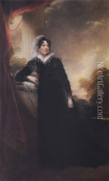 Portrait Of Margaret Bewicke Oil Painting - Sir William Beechey