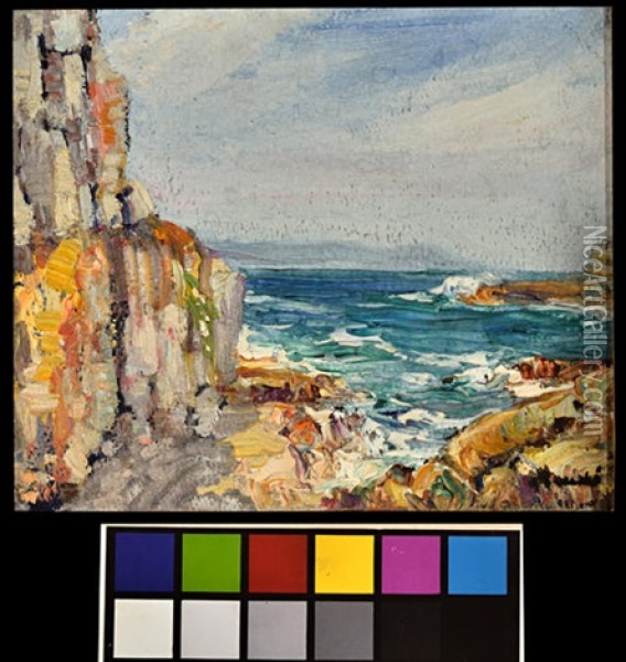 Coastal Landscape Oil Painting - Pieter Hugo Naude