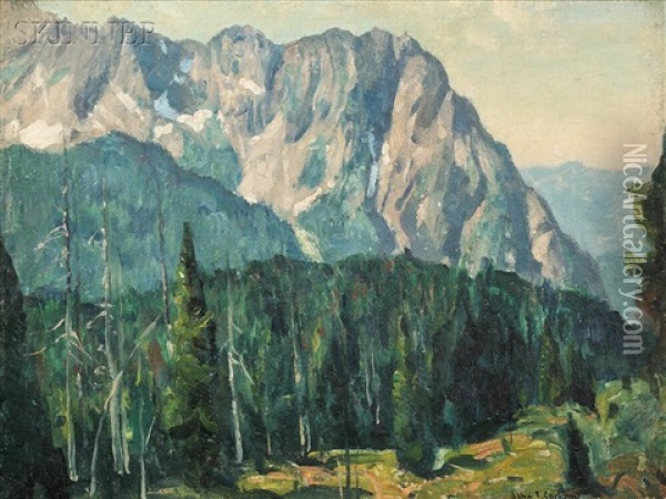 Grim Barriers (tattosh Range, Rainier National Park) Oil Painting - John Fabian Carlson