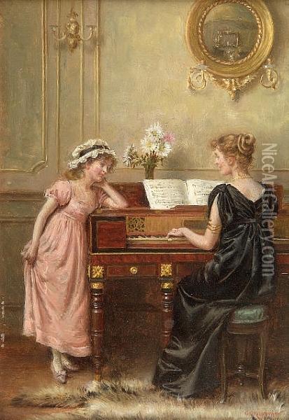 The Recital Oil Painting - George Goodwin Kilburne