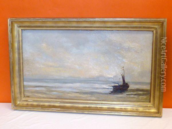 Marine Oil Painting - Louis Artan De Saint-Martin