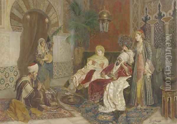 The Snake Charmer Oil Painting - Ettore Simonetti