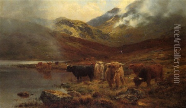 Highland Mists Oil Painting - Louis Bosworth Hurt