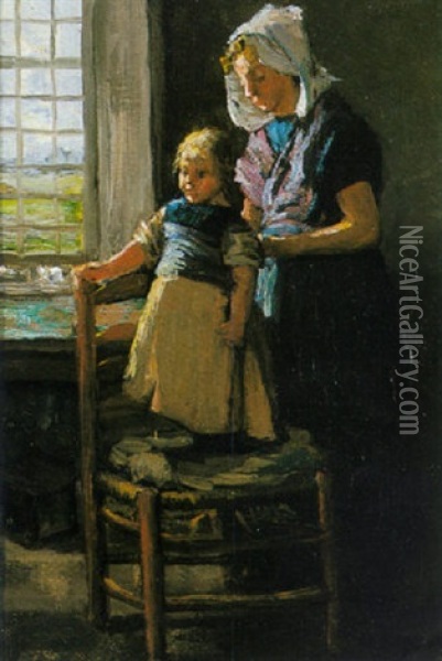 Dressing Up Oil Painting - Arend Hyner