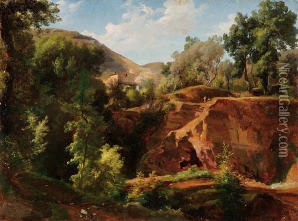 Paesaggio Oil Painting - Giacinto Gigante