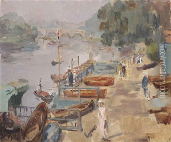 The Thames Near Richmond Oil Painting - Isaac Israels