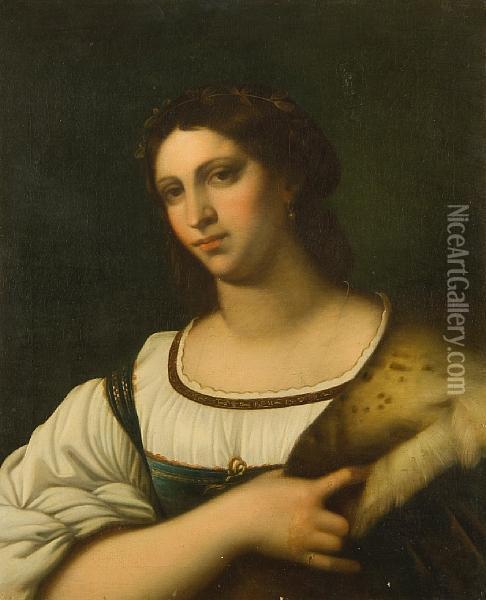 Portrait Of A Young Woman Oil Painting - Sebastiano Del Piombo