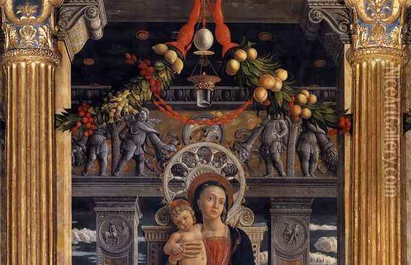 San Zeno Polyptych (detail-1) 1457-60 Oil Painting - Andrea Mantegna