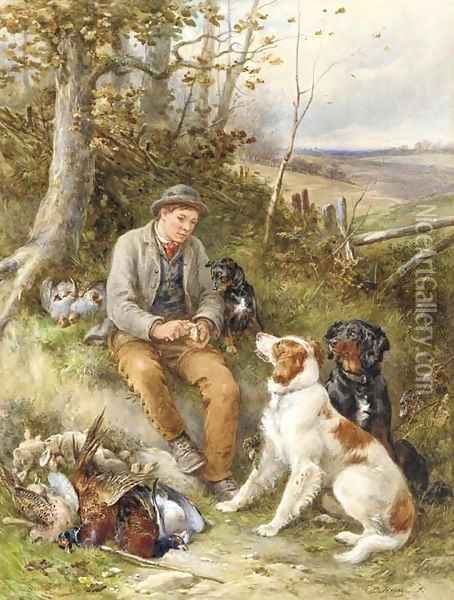 The Gamekeeper Oil Painting - James Hardy Jnr