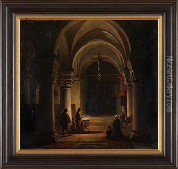 Kircheninterieur Oil Painting - Wilhelm Gail