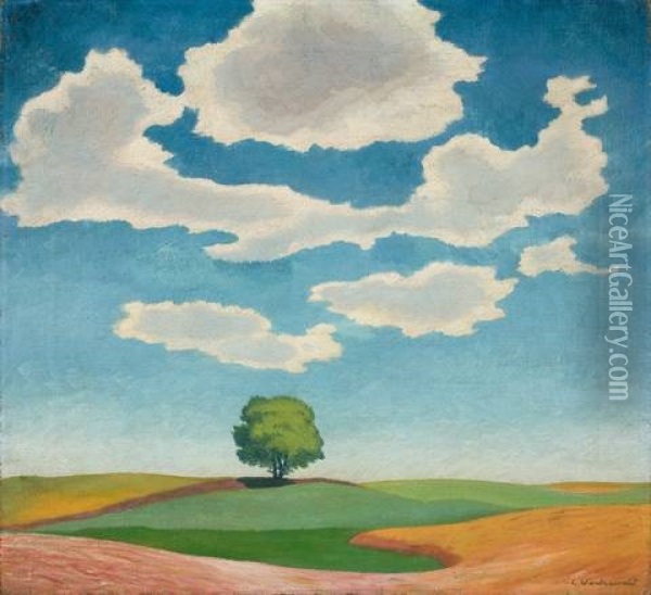 Sommerlandschaft Oil Painting - Gustav Wunderwald