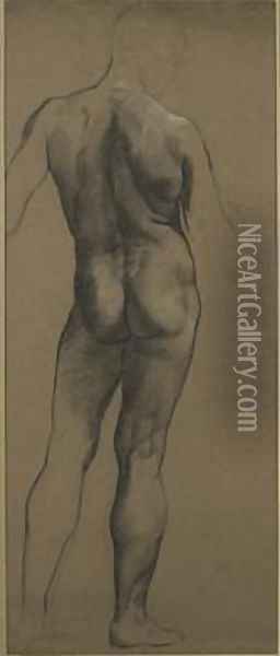 Male Nude Study Oil Painting - Evelyn Pickering De Morgan