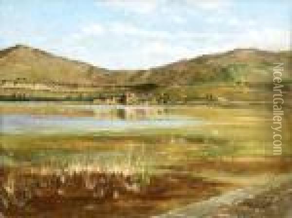 Le Temple Du Soleil, Lac De Cwesne Oil Painting - Federico Rossano