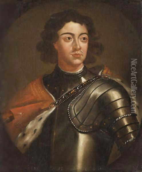 Portrait Of Peter The Great Oil Painting - Sir Godfrey Kneller