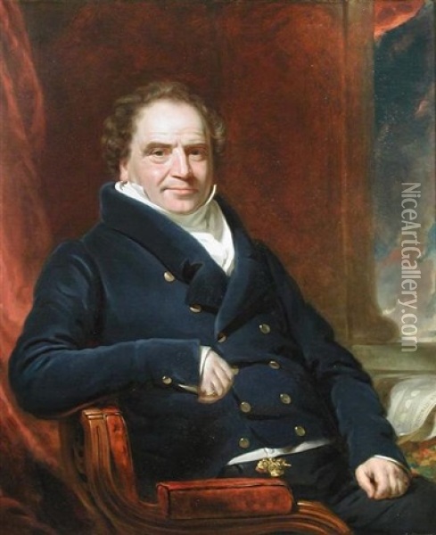 Portrait Of Sir Edward Banks Oil Painting - William Patten Jr.