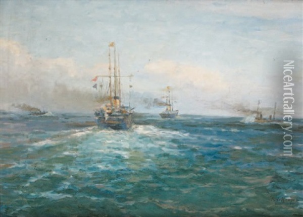 Voyage Du Tsar Oil Painting - Alexei Vasilievitch Hanzen