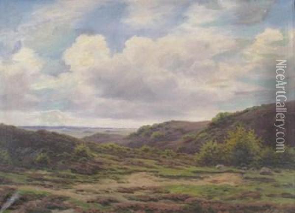 Lowland Landscape Oil Painting - K. E. Lundgreen