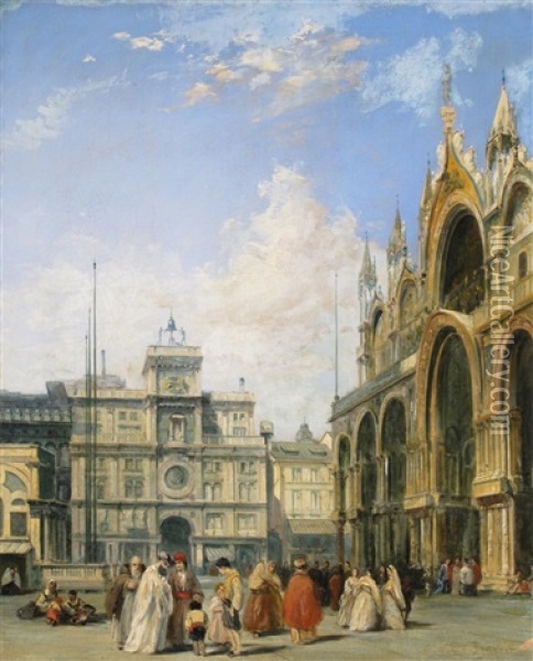 St. Mark's, Venice Oil Painting - Edward Pritchett