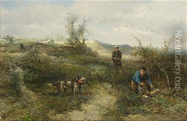 Hunters In The Dunes Oil Painting - Mari ten Kate