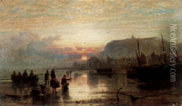 Sunset, Hastings Oil Painting - John Holland Jr.