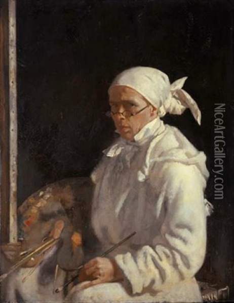 The Painter; Self Portrait With Glasses Oil Painting - Sir William Orpen