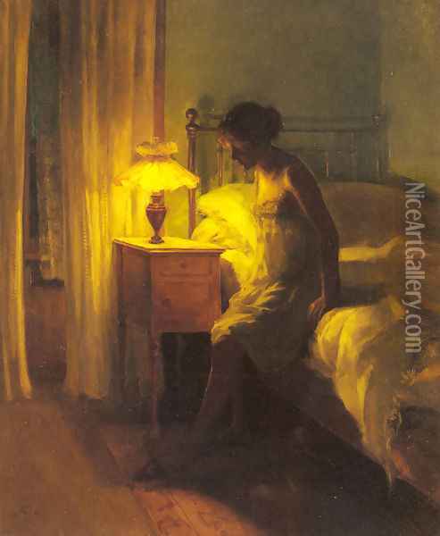 In The Bedroom Oil Painting - Peter Vilhelm Ilsted