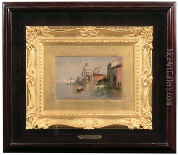 Venezia Oil Painting - Emmanuele Brugnoli