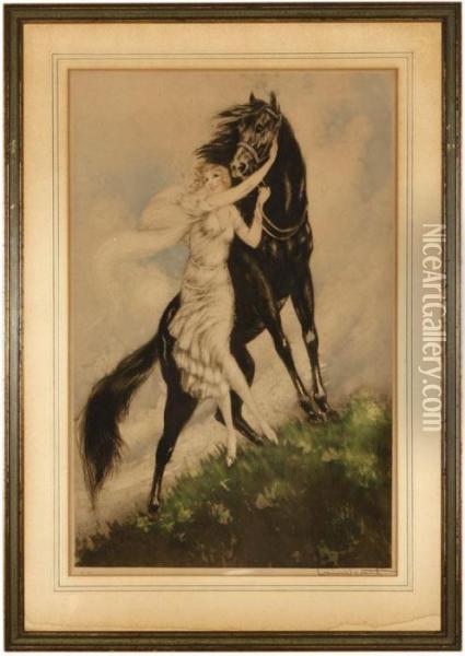 Youth Oil Painting - Louis Icart