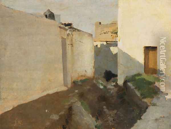 White Walls in Sunlight Morocco Oil Painting - John Singer Sargent