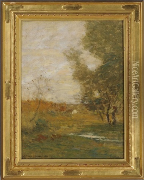 Landscape With Cottage Oil Painting - John Francis Murphy