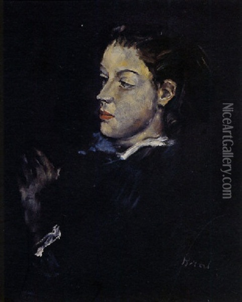 Portrait De Femme Oil Painting - Christian Berard