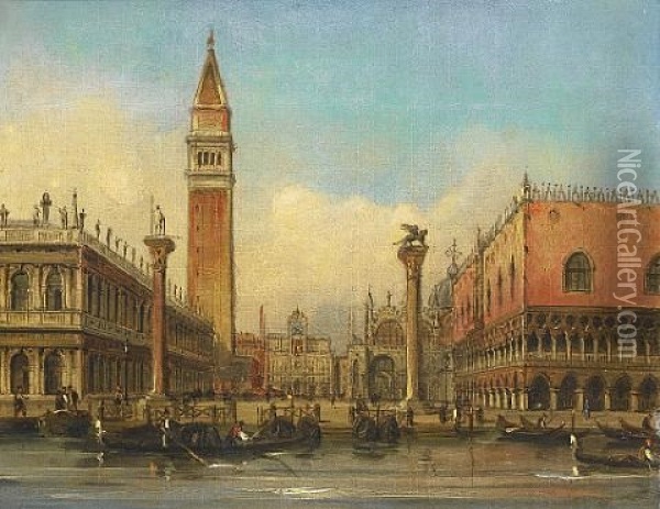 St. Marks Square Oil Painting - Carlo Grubacs