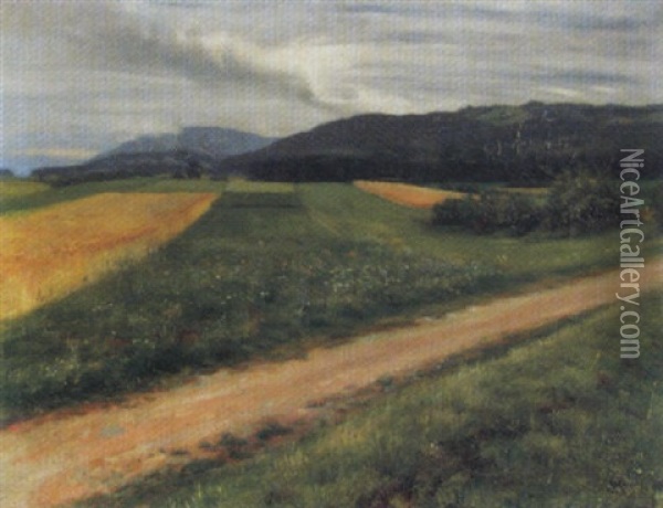 Sommerlandschaft Mit Getreidefeldern Oil Painting - Charles L'Eplattenier