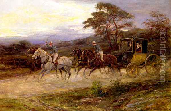 On The Road To Gretna Green Oil Painting - Heywood Hardy