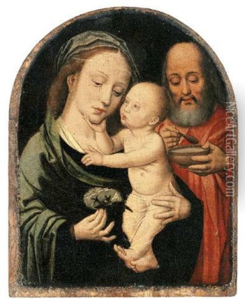 The Holy Family Oil Painting - Adriaen Isenbrant