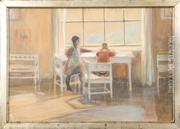Nursery Oil Painting - Tyra Sjoestroem