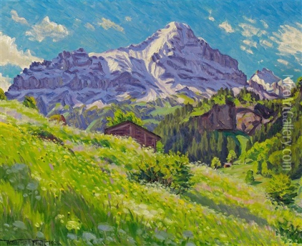 Junimorgen Bei Grindelwald Oil Painting - Waldemar Theophil Fink