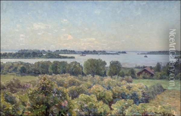 Kesapaiva Saaristossa - Sommardag I Skargarden Oil Painting - Vilhelm Emanuel Behm