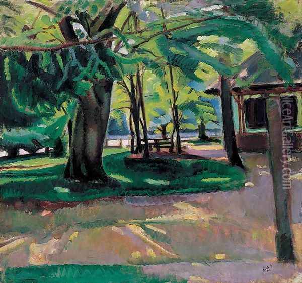 Park, 1912 Oil Painting - Andor Eros