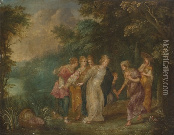 The Finding Of Moses Oil Painting - Hendrik van Balen the Elder