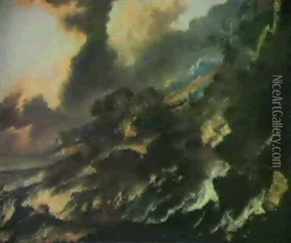 Tempesta Di Mare Oil Painting - Antonio Maria Marini