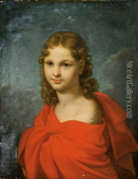Portrat Der Comtesse Kolowrath (?) Oil Painting - Johann Baptist Lampi the Elder