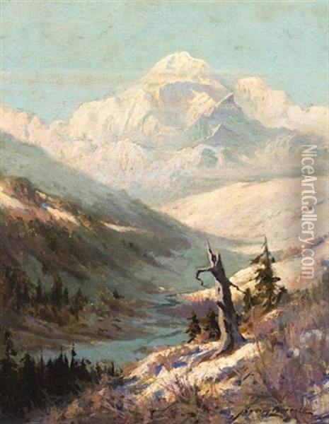 A View Of Mount Mckinley Oil Painting - Sydney Mortimer Laurence