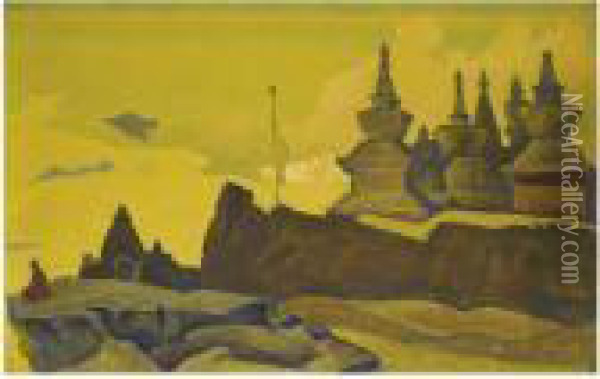 Sangacheling Oil Painting - Nicolaj Konstantinov Roerich
