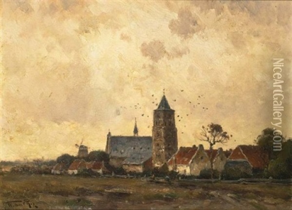 A View Of Wouw Oil Painting - Willem Cornelis Rip