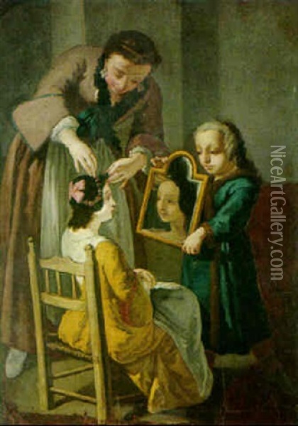 La Toilette Oil Painting - Pietro Longhi