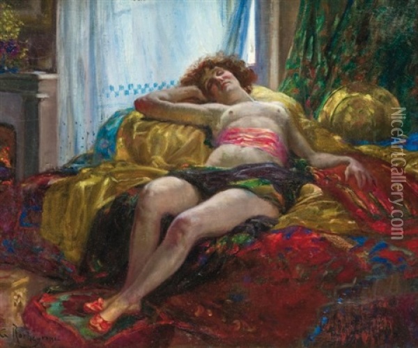 Reverie Oil Painting - Georges Antoine Rochegrosse