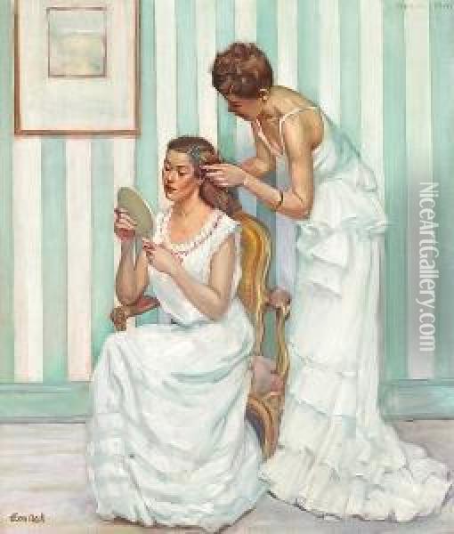 Ann In The Dressing Room, 1947 Oil Painting - Alson Skinner Clark
