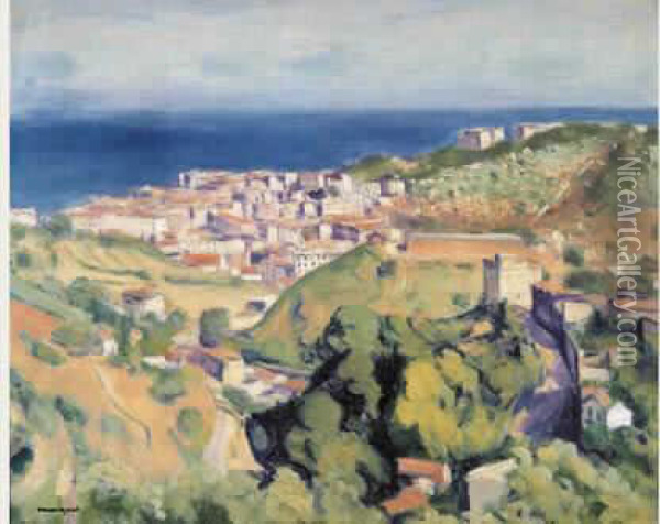 Vue D'alger, Vers 1940 Oil Painting - Albert Marquet