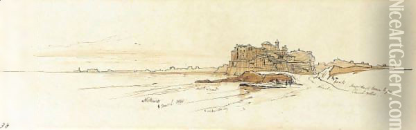 Nettuno, Southern Italy Oil Painting - Edward Lear